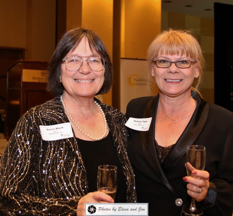 Two happy elder women