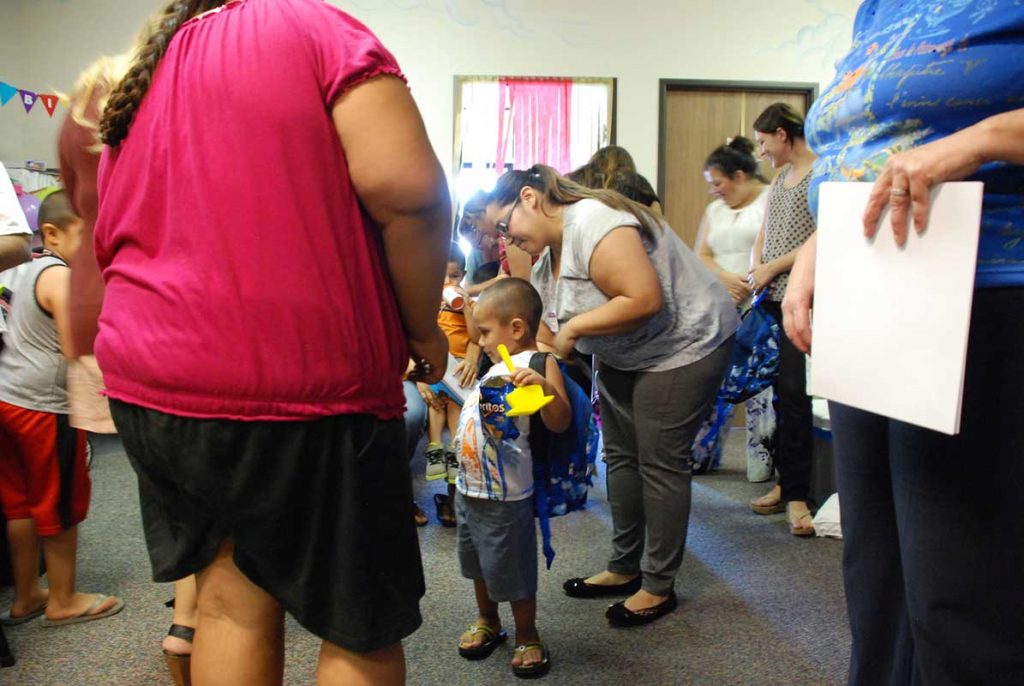 Group of parents and children's