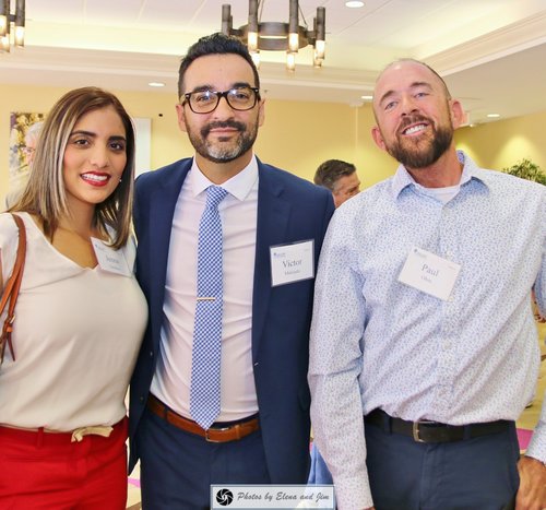 Two business man and women happy picture