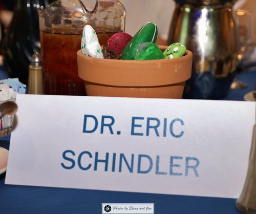 Dr. Eric Schindler name plate on table