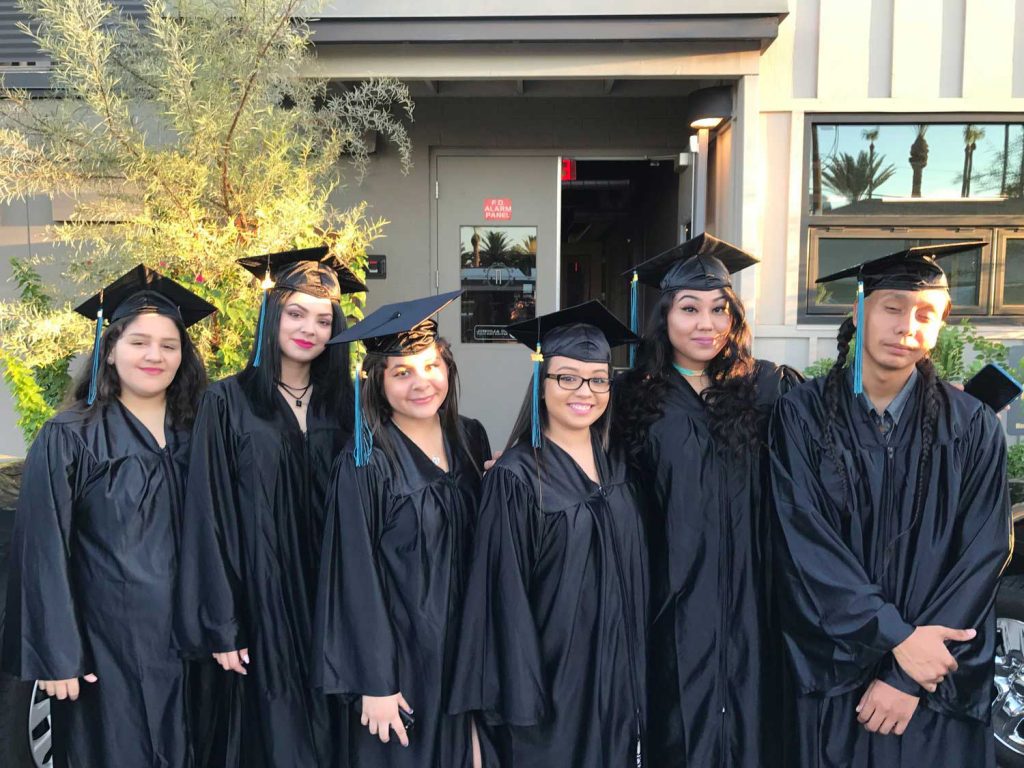 Six Women with graduation cap