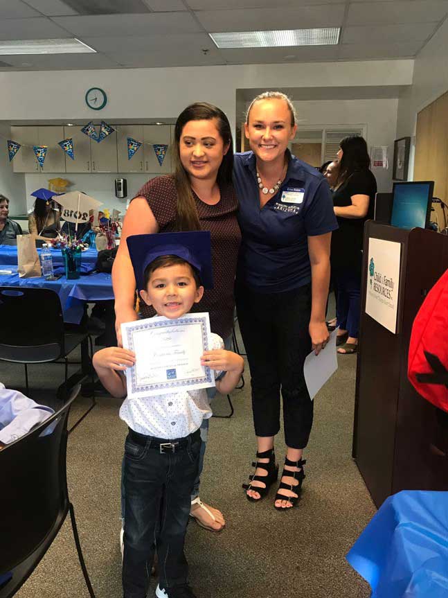 Mother and Son with certification