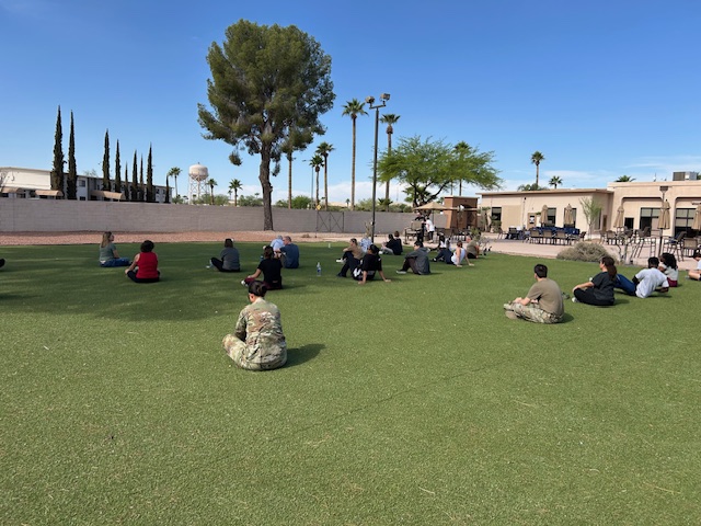 People enjoying Tai Chi event for Wellness Hour