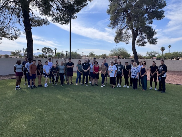 People enjoying Tai Chi event for Wellness Hour